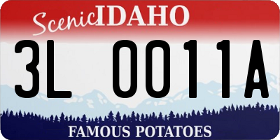 ID license plate 3L0011A