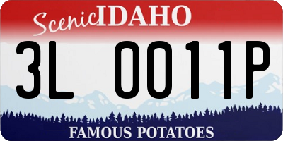 ID license plate 3L0011P