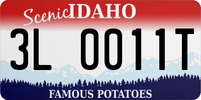 ID license plate 3L0011T