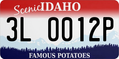 ID license plate 3L0012P