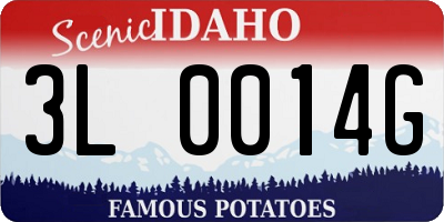 ID license plate 3L0014G