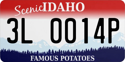 ID license plate 3L0014P