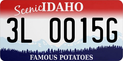 ID license plate 3L0015G
