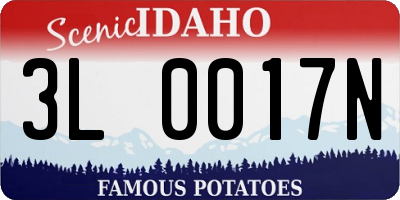 ID license plate 3L0017N