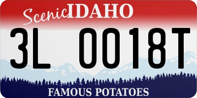 ID license plate 3L0018T
