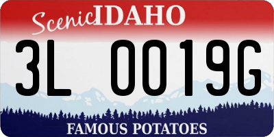 ID license plate 3L0019G
