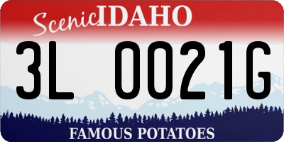 ID license plate 3L0021G