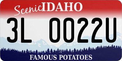 ID license plate 3L0022U