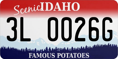 ID license plate 3L0026G