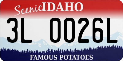ID license plate 3L0026L