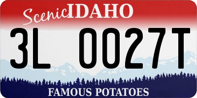 ID license plate 3L0027T