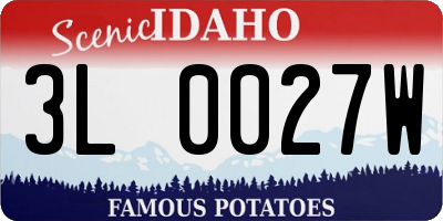 ID license plate 3L0027W
