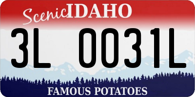 ID license plate 3L0031L