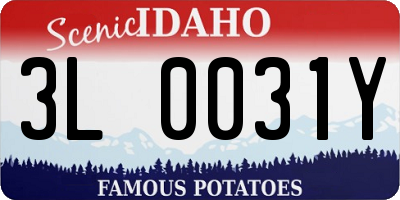 ID license plate 3L0031Y