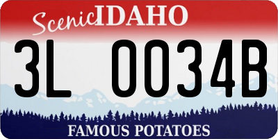 ID license plate 3L0034B