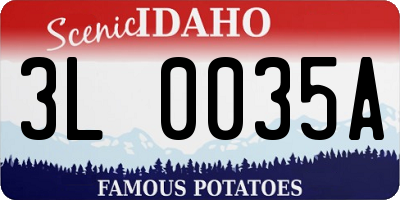 ID license plate 3L0035A