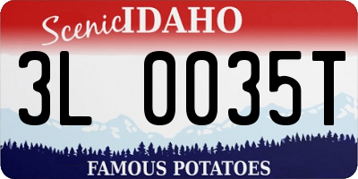 ID license plate 3L0035T