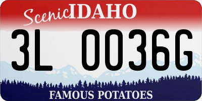 ID license plate 3L0036G