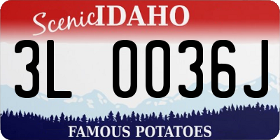 ID license plate 3L0036J
