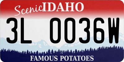 ID license plate 3L0036W