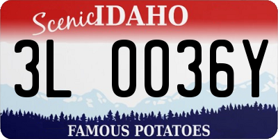 ID license plate 3L0036Y