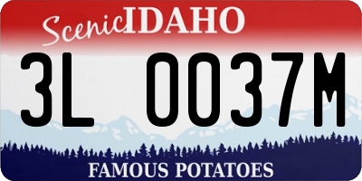 ID license plate 3L0037M