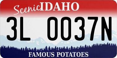 ID license plate 3L0037N