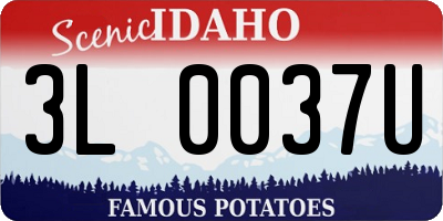 ID license plate 3L0037U
