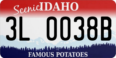 ID license plate 3L0038B