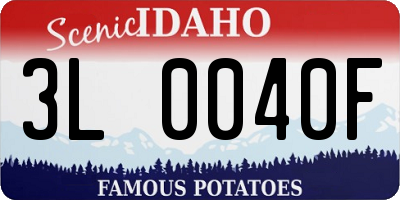 ID license plate 3L0040F