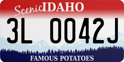 ID license plate 3L0042J
