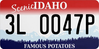 ID license plate 3L0047P
