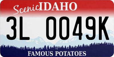 ID license plate 3L0049K