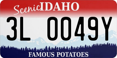 ID license plate 3L0049Y