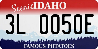 ID license plate 3L0050E