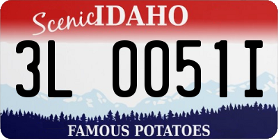 ID license plate 3L0051I