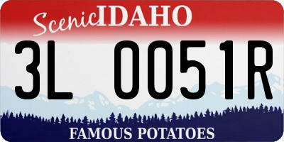 ID license plate 3L0051R