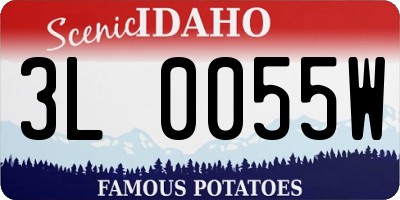 ID license plate 3L0055W