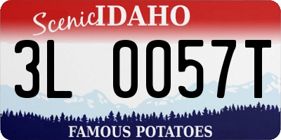 ID license plate 3L0057T
