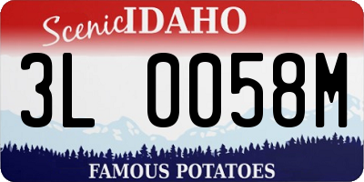 ID license plate 3L0058M