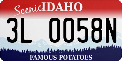 ID license plate 3L0058N