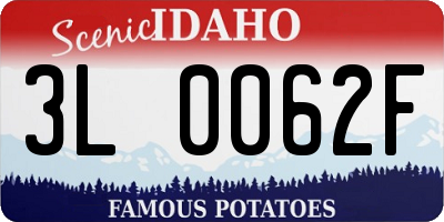 ID license plate 3L0062F