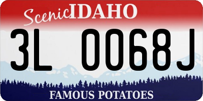 ID license plate 3L0068J