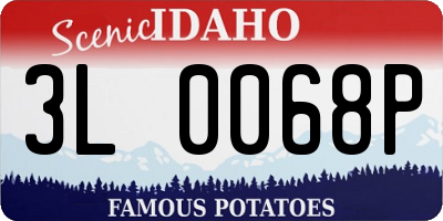 ID license plate 3L0068P