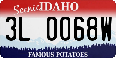 ID license plate 3L0068W
