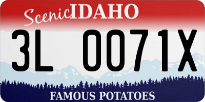 ID license plate 3L0071X