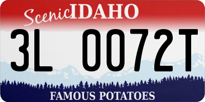 ID license plate 3L0072T