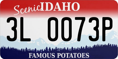 ID license plate 3L0073P