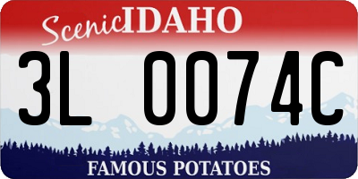 ID license plate 3L0074C