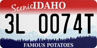 ID license plate 3L0074T